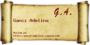 Gancz Adelina névjegykártya